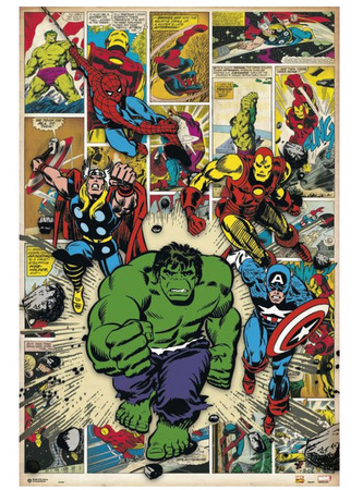 Plakát Marvel: Here Come The Heroes (61 x 91,5 cm) 150 g