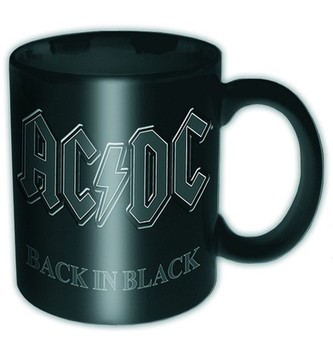 Černý keramický hrnek AC/DC: Back In Black (objem 350 ml)