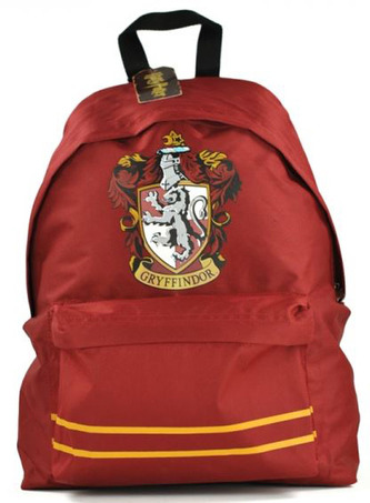 Batoh Harry Potter: Erb koleje Nelevír - Gryffindor (objem 18 litrů|31 x 41 x 14 cm) červený polyester