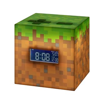 Digitální plastový budík Minecraft: Kostka (30 x 30 cm)