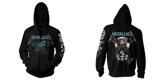 Pánská mikina s kapucí Metallica: Skulls (S) černá bavlna