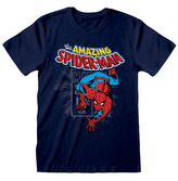 Pánské tričko Marvel Comics|Spiderman: Amazing Spiderman (2XL) modré bavlna