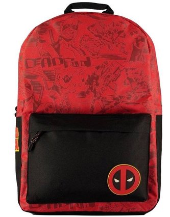 Batoh Marvel Comics|Deadpool: Grafitti (30 x 40 x 13 cm|objem 15,5 litrů) čevený polyester