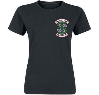 Dámské tričko Riverdale: Serpens (S) černá bavlna