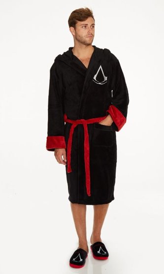 Pánský fleece župan Assassin´s Creed: Assassin (univerzální) černý