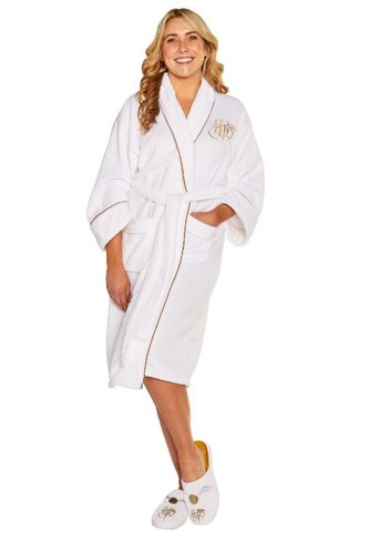 Dámský fleece župan Harry Potter: Golden Snitch - Zlatonka (univerzální) bílý