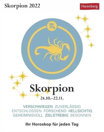 Sternzeichenalender Skorpion 2022