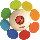 Haba HRK Dřevěná chrastítko a motorická hračka pro miminka DUHA od 6 měsíců