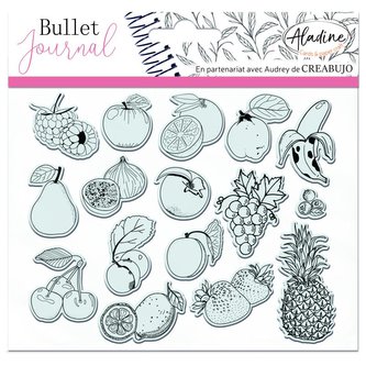 Aladine Diářová razítka Bullet journal - Ovoce