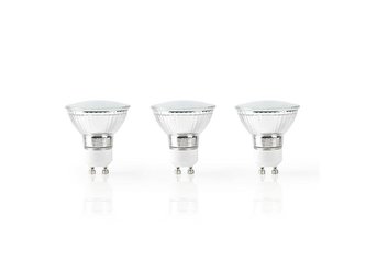 Smart žárovka LED GU10 5W bílá NEDIS WIFILW30CRGU10 WiFi SmartLife 3ks