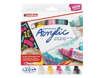 Fix popisovač akrylový Edding e-5400/5 3D Moder Basic set 5ks