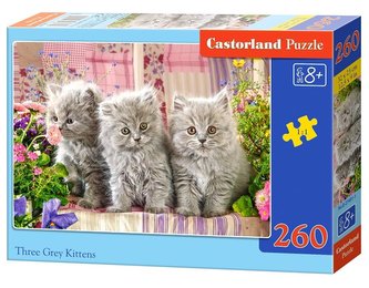 Puzzle 260 Three Grey Kittens CASTOR