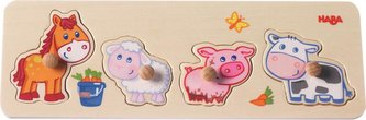 Haba Vkládací puzzle Mláďatká na farmě
