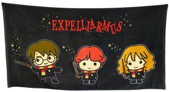 Osuška - ručník Harry Potter: Expelliarmus (75 x 150 cm) černá bavlna