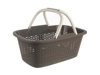 Koš prádelní ORION Loop 29l tmavě šedý s držadly