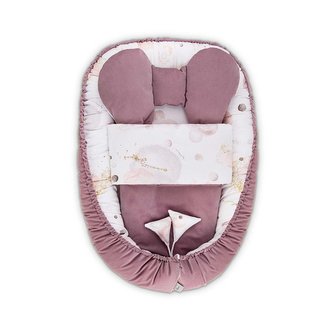 Hnízdečko s peřinkou pro miminko Velvet Belisima Bubbles