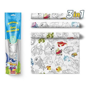 PEXI Malovací ubrusy 3v1 - Mořská zvířátka (Sea Animals) PEXI Malovací ubrusy 3v1 - Mořská zvířátka (Sea Animals)