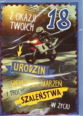 Karnet Urodziny Osiemnastka GM-458