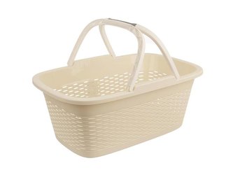 Koš prádelní ORION Loop 29l béžový s držadly