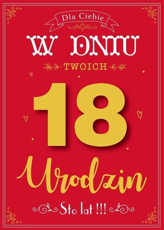 Karnet Urodziny Osiemnastka GM-507