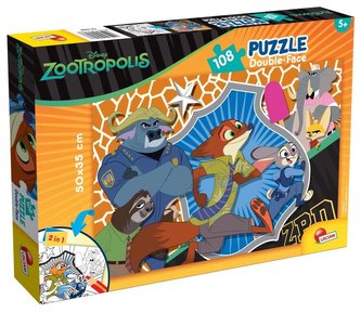 Puzzle dwustronne 108 Zwierzogród