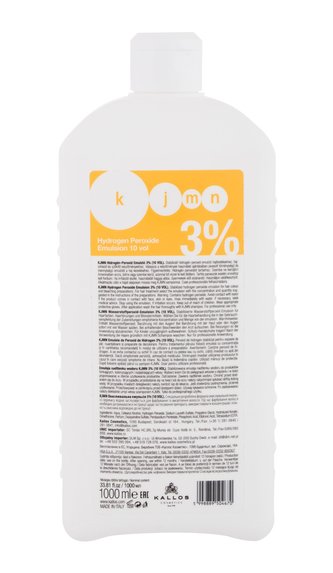 Kallos Cosmetics KJMN Barva na vlasy Hydrogen Peroxide Emulsion 1000 ml 3% pro ženy
