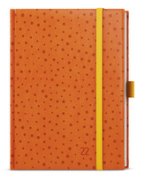 Týdenní diář B6 Vivella extra oranžová Puntíky