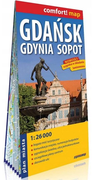 Comfort!map Gdańsk, Gdynia, Sopot 1:26 000