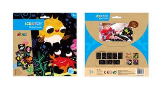 Škrabací obrázky 8ks Mořští tvorové