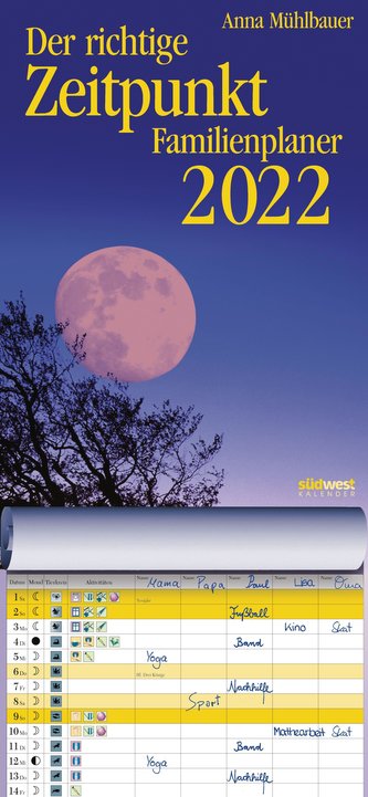 Der richtige Zeitpunkt 2022 Familienplaner