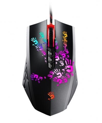 A4tech BLOODY A60 Blazing herní myš, až 4000DPI, V-Track  technologie, 160KB paměť, USB, CORE 2