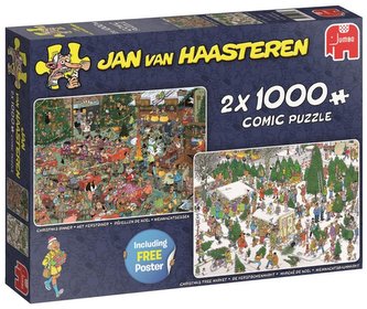 Puzzle 2x1000 Haasteren Świąteczne prezenty G3