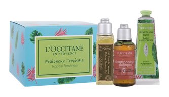 L´Occitane Tropical Freshness sprchový gel Verbena Shower Gel 50 ml + šampon 5 Essential Oils Shampoo 50 ml + krém na ruce Verveine Light Hand Cream 30 ml