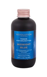 Revolution Haircare London Tones For Brunettes Barva na vlasy 150 ml Midnight Blue pro ženy