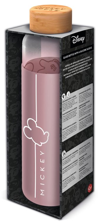 Skleněná láhev s návlekem 585 ml, Mickey