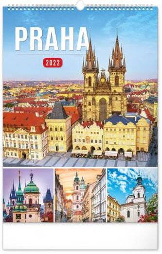 Kalendář 2022 nástěnný: Praha, 33 × 46 cm
