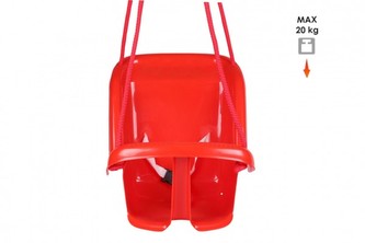 Houpačka Baby plast červená nosnost 20kg 35x38x39cm 24m+ Houpačka Baby plast červená nosnost 20kg 35x38x39cm 24m+