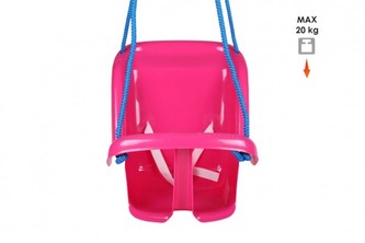 Houpačka Baby plast růžová nosnost 20kg 35x38x39cm 24m+ Houpačka Baby plast růžová nosnost 20kg 35x38x39cm 24m+