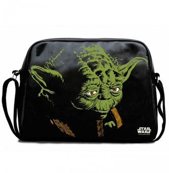 Retro taška na rameno Star Wars|Hvězdné války: Yoda (37 x 28 x 11 cm) černá polyuretan