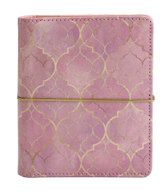 Diář UNI Růžový tapetový vzor kroužkový S s vyměnitelným kalendáriem 2022 - Designové diáře 2022