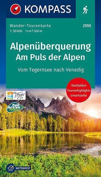Alpenüberquerung Tegernsee-Venedig 1:50 000