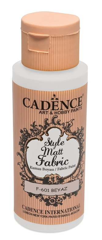 Textilní barva Cadence Style Matt Fabric - bílá / 50 ml