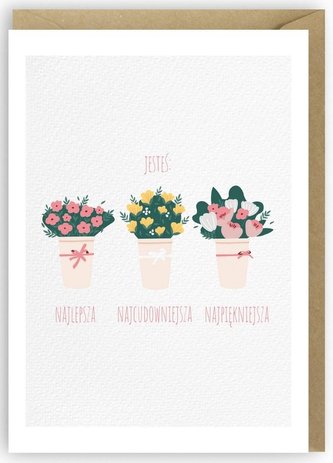 Kartka na Dzień Babci, eko koperta K055