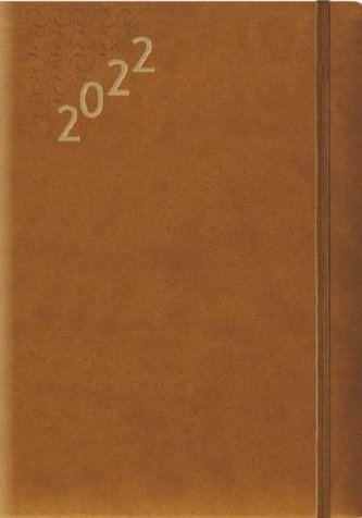 Terminarz 2022 A5 Flex z gumką brązowy