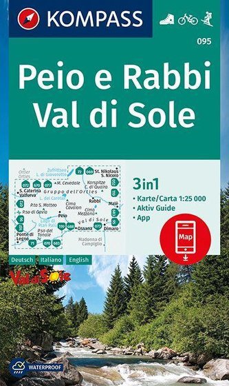 KOMPASS Wanderkarte Peio e Rabbi, Val di Sole 1:25 000
