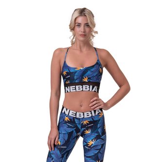 Sportovní podprsenka Earth Powered blue - NEBBIA - Velikost XS