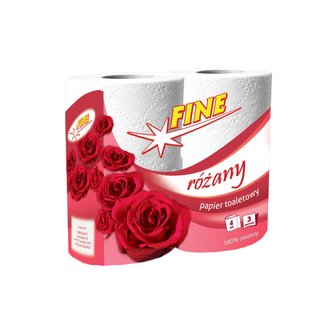 Toaletní papír Fine 3 vrstvý 4 ks růžový