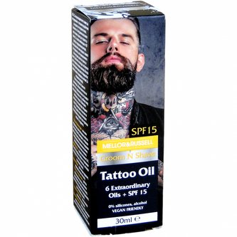 Groom N Shave Vegan olej na tetování - 6 olejů a SPF 15 30 ml