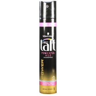 TAFT lak na vlasy powerful age  5 (černý-růžový) 300 ml