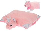 Polštářek plyšový jednorožec 38x28cm růžový 0m+
